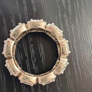 Sterling Silver 925 Sculpted Band Ring - Silver